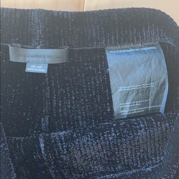 Alexander Wang Black Velveteen Ribbed Pants - Picture 2 of 3
